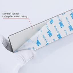 Móc Treo Quần Áo, Thanh INOX SUS304 6 Chấu dán tường sủ dụng keo 3M siêu dính - Tặng 1 Móc Inox dán tường
