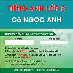 Khóa học TIẾNG ANH LỚP 5 cô Ngọc Anh - 03 tháng