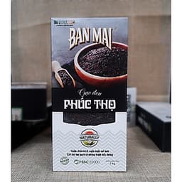 Gạo Lứt Đen Phúc Thọ Ban Mai 1Kg -  Cơm mềm dẻo, tốt cho tim mạch và tiểu đường, giảm cholesterol, ngăn ngừa mỡ máu