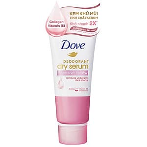 Kem Khử Mùi Dove Tinh Chất Serum Sáng Mịn Đều Màu với Collagen & Vitamin B3 50ml