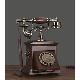 Điện thoại để bàn tân cổ điển chuông thanh bàn phím quay mã DT10 dùng sim di động hoặc dùng cáp nghe gọi âm thanh rõ ràng và để trang trí (điện thoại bàn tân cổ điển)