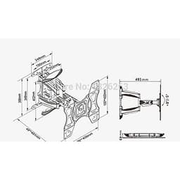Giá treo tivi đa năng góc 4 tay nhập khẩu NB 757-L400 cho tivi 32-70 inch