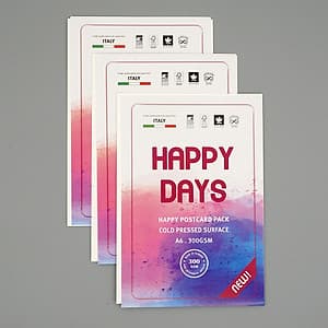 Combo 3 Tệp Giấy Vẽ Màu Nước Happy Artists' Watercolor Paper 300gsm