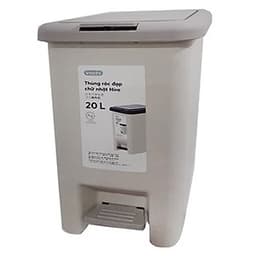 Thùng rác đạp chữ nhật Hiro 20L
