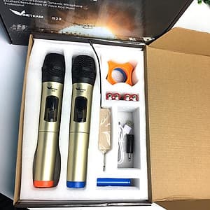 Bộ 2 micro không dây VINETTEAM S29 Sóng UHF Wireless Dành Cho Amly , Loa Kéo - Hỗ Trợ Các Thiết Bị Có Jack Cắm 3.5mm Và 6.5mm 