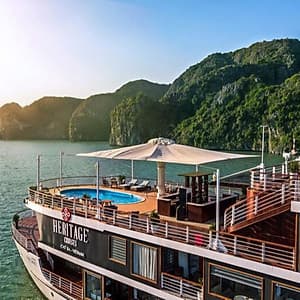 Trải Nghiệm Kỳ Nghỉ Tuyệt Vời Với Tour Du Lịch 2 Ngày 1 Đêm Trên Du Thuyền Heritage Cruises 5 Sao Đẳng Cấp Thăm Vịnh Hạ Long (Chèo Thuyền Kayak, Thăm Vịnh Hạ Long)