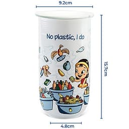 Ly Cao Gốm Sứ Minh Long 214891TAMN Có Nắp - Tấm Cám (K4)