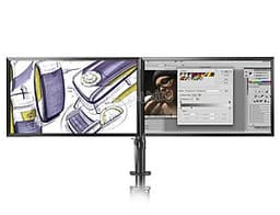 Giá đỡ 2 màn hình Máy Tính Kẹp Bàn, chuyển động Đầy Đủ 360 độ cho màn Hình 10-27inch, tải trọng đến 9,9kg