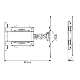Giá treo tivi đa năng góc 2 tay nhập khẩu NBP4 dùng cho tivi 32-55 inch
