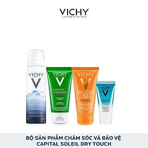 Bộ Sản Phẩm Chăm Sóc Và Bảo Vệ Vichy Capital Soleil Dry Touch