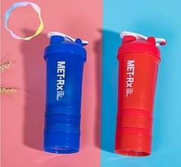 Bình Lắc Shaker, Bình Nước Gym, Bình Thể Thao Cho Gymer 4 in 1 (500ml) - Hàng Chính Hãng Amalife