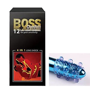 bao cao su boss 4 in 1, gân gai, siêu mỏng, kéo dài thời gian, hộp 12 cái tặng bcs Đôn