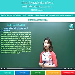 Khóa học TỔNG ÔN NGỮ VĂN LỚP 12 cô Diệu Thu - 06 tháng