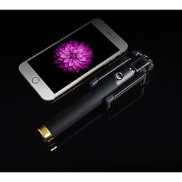 Gậy tự sướng selfie stick màu đen - Gậy chụp hình kết nối điện thoại Jack 3.5mm - Hàng Chính Hãng Like Tech