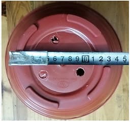 5 Châu Nhựa Trồng Cây Bình Thuận Plastics Hình Tròn PLT280 Màu Đỏ Kích Thước 280x150