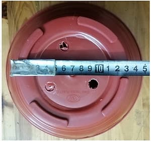 5 Châu Nhựa Trồng Cây Bình Thuận Plastics Hình Tròn PLT280 Màu Đỏ Kích Thước 280x150