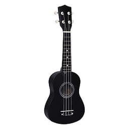Combo Đàn Ukulele Soprano Màu Trơn KBD 33A15-De (Đen) + Bao Đàn
